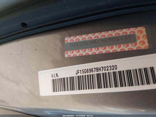 45695804 :رقم المزاد ، JF1SG63688H717112 vin ، 2008 Subaru Forester 2.5x مزاد بيع