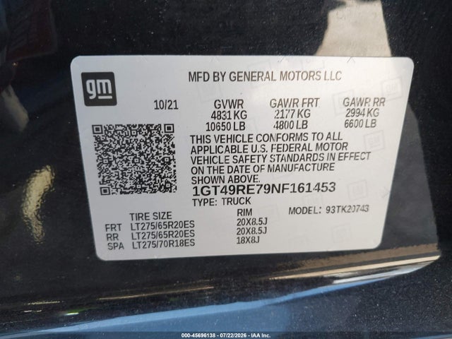 GMC Sierra 2500hd Denali 2022 1GT49RE79NF161453 Image 8