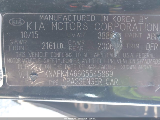 KIA FORTE LX 2016 KNAFK4A66G5545869 Image 9