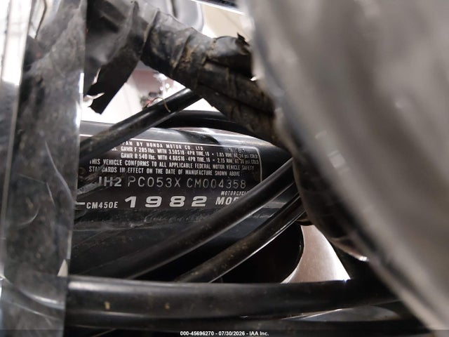 Aukcja sprzedaży 1982 Honda Cm450 E, vin: JH2PC053XCM004358, numer aukcji: 45696270