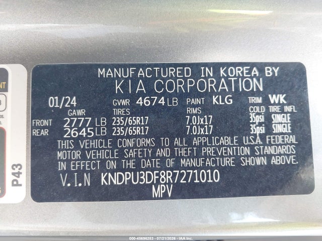 KIA Sportage Lx 2024 KNDPU3DF8R7271010 Image 9