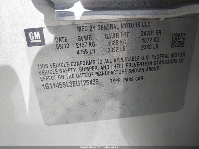 Chevrolet Impala 1lz 2014 1G1145SL3EU125435 Image 9