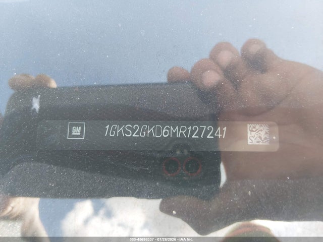 45696337 :رقم المزاد ، 1GKS2GKD6MR127241 vin ، 2021 Gmc Yukon Xl 4wd Slt مزاد بيع