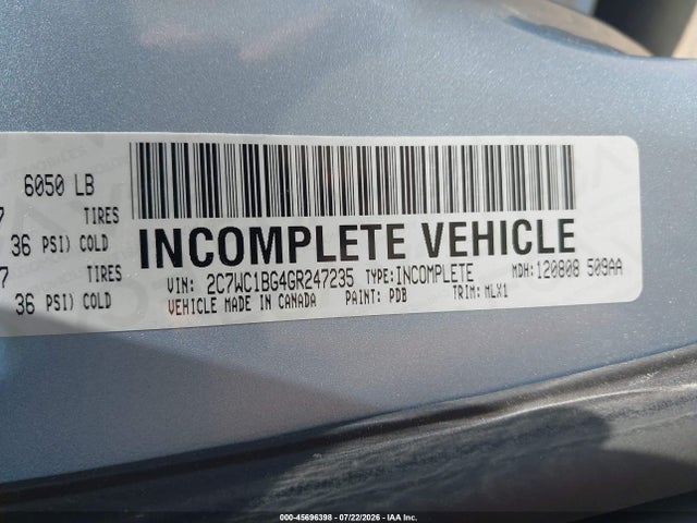 Aukcja sprzedaży 2016 Chrysler Town & Country Touring, vin: 2C7WC1BG4GR247235, numer aukcji: 45696398