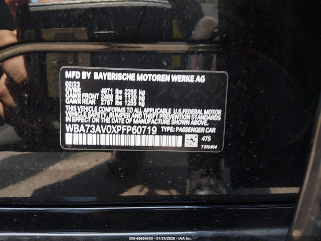 Продаж на аукціоні авто 2023 Bmw 430i Gran Coupe Xdrive, vin: WBA73AV0XPFP60719, номер лоту: 45696480