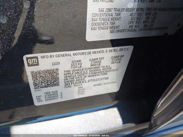 3GTUUEEL2TG215756 GMC SIERRA 1500