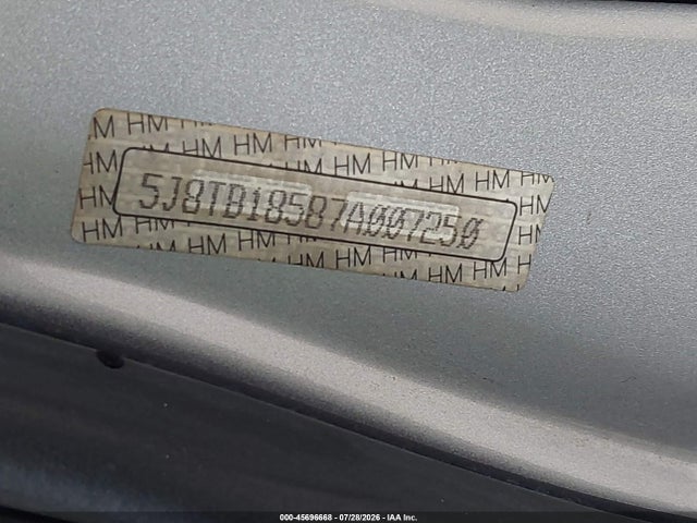 45696668 :رقم المزاد ، 5J8TB18587A007250 vin ، 2007 Acura Rdx مزاد بيع