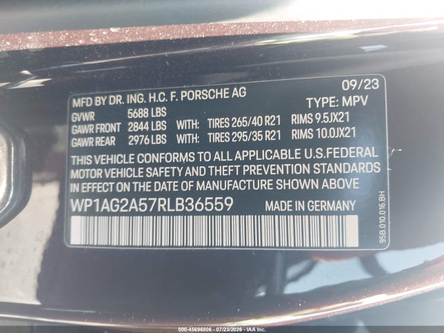 WP1AG2A57RLB36559 Porsche MACAN S