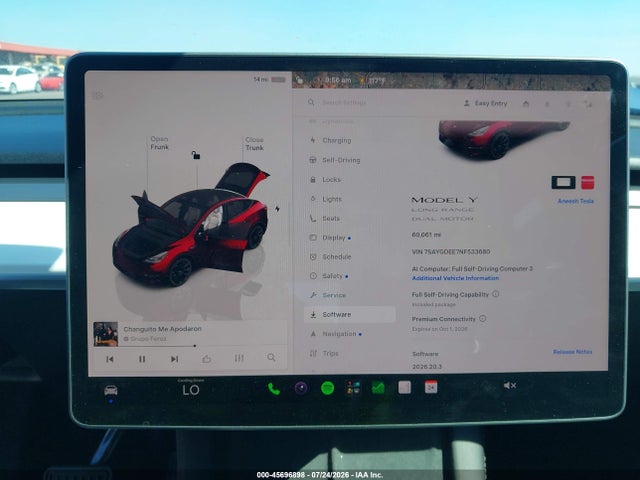 Продажа на аукционе авто 2022 Tesla Model Y Long Range Dual Motor All-wheel Drive, vin: 7SAYGDEE7NF533680, номер лота: 45696898