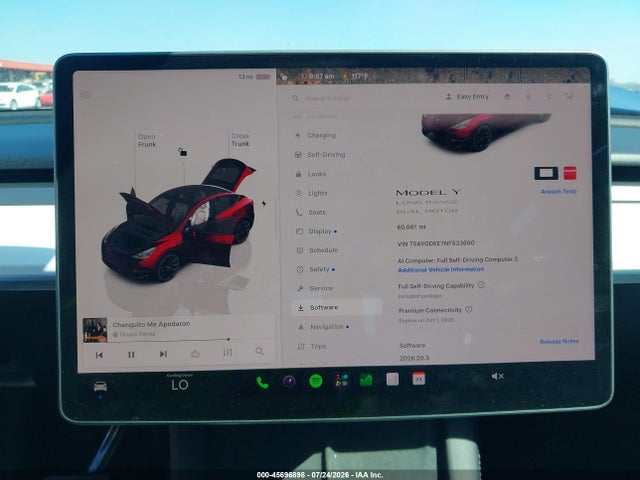 Продажа на аукционе авто 2022 Tesla Model Y Long Range Dual Motor All-wheel Drive, vin: 7SAYGDEE7NF533680, номер лота: 45696898