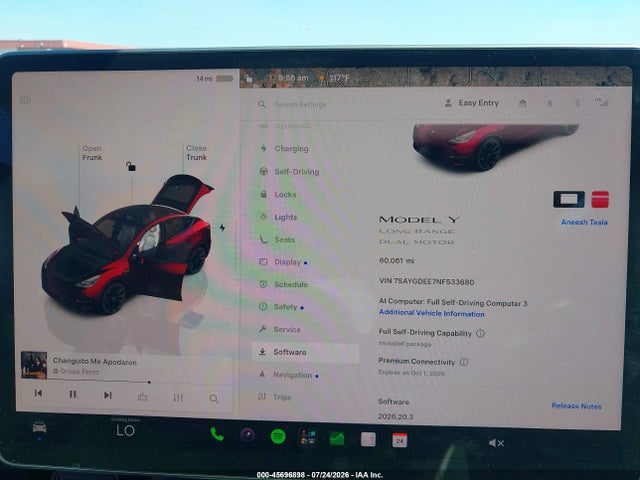 Продажа на аукционе авто 2022 Tesla Model Y Long Range Dual Motor All-wheel Drive, vin: 7SAYGDEE7NF533680, номер лота: 45696898