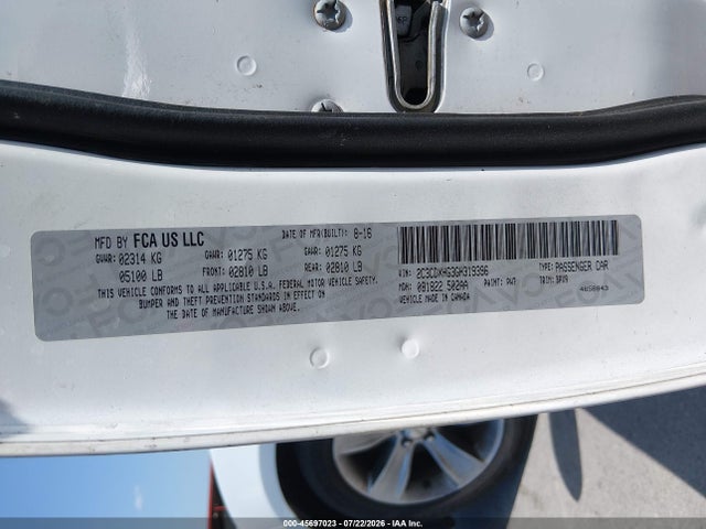 Продаж на аукціоні авто 2016 Dodge Charger Sxt, vin: 2C3CDXHG3GH319396, номер лоту: 45697023