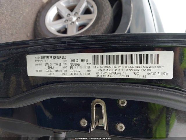 Продаж на аукціоні авто 2011 Ram Ram 1500 Slt, vin: 1D7RV1CT7BS645049, номер лоту: 45697157