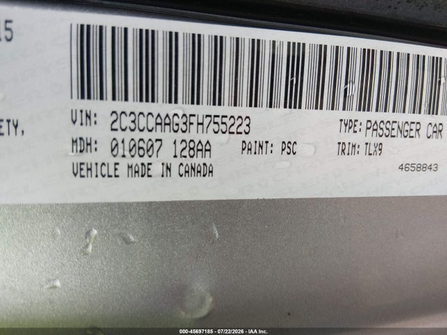 Chrysler 300 Limited 2015 2C3CCAAG3FH755223 Image 9