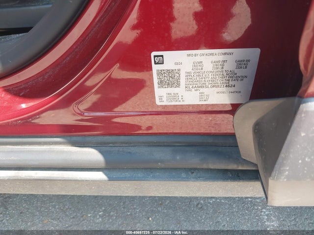 2024 Buick Encore Gx Preferred Fwd მანქანა იყიდება აუქციონზე, vin: KL4AMBSL0RB214624, აუქციონის ნომერი: 45697225