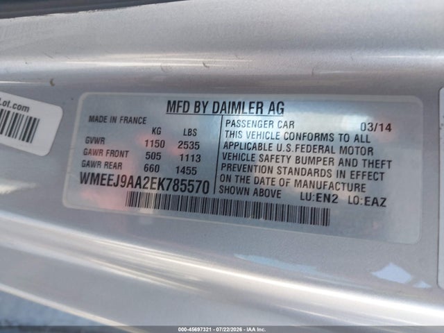 Smart Fortwo Electric Drive Passion 2014 WMEEJ9AA2EK785570 Image 9