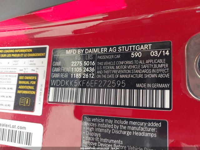 Aukcja sprzedaży 2014 Mercedes-benz E 350, vin: WDDKK5KF6EF272595, numer aukcji: 45697450