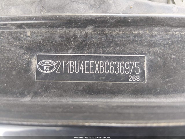 Продажа на аукционе авто 2011 Toyota Corolla, vin: 2T1BU4EEXBC636975, номер лота: 45697503