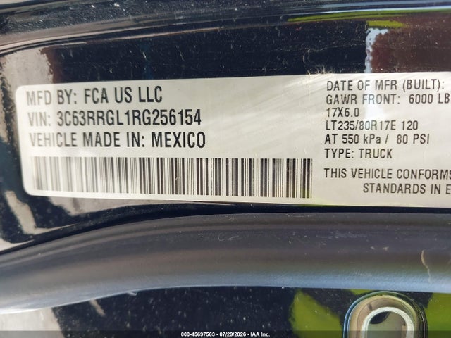 Продажа на аукционе авто 2024 Ram 3500 Tradesman  4x4 8' Box, vin: 3C63RRGL1RG256154, номер лота: 45697563