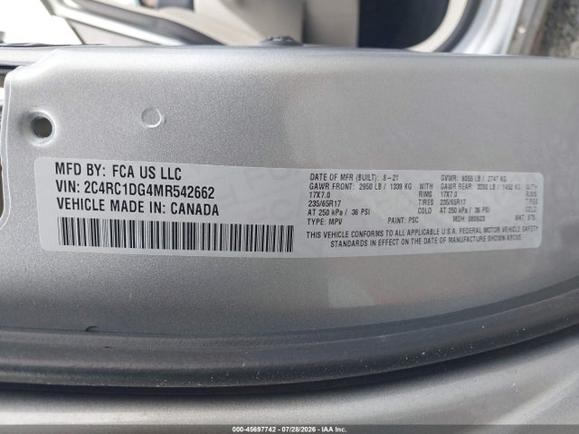 Chrysler Voyager Lxi 2021 2C4RC1DG4MR542662 Image 9