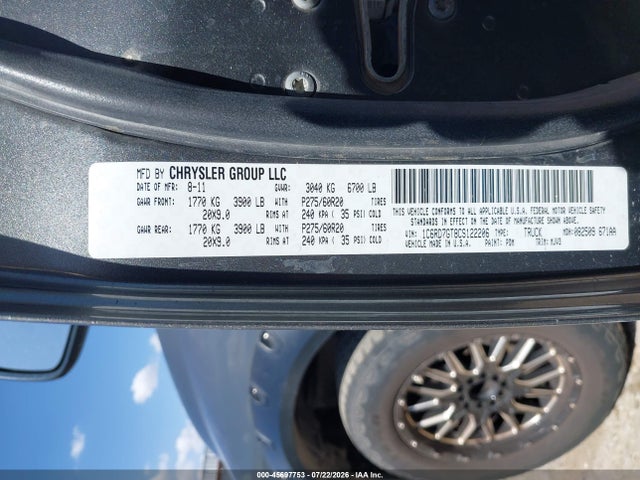 Aukcja sprzedaży 2012 Ram 1500 Lone Star, vin: 1C6RD7GT8CS122206, numer aukcji: 45697753