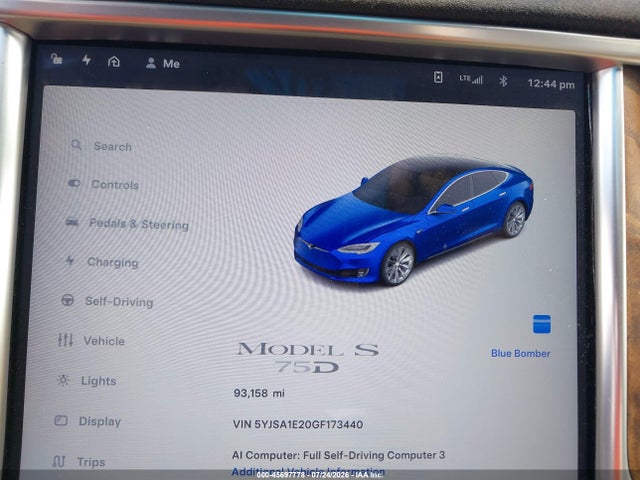 Tesla Model S 60d/70d/75d/85d/90d 2016 5YJSA1E20GF173440 Image 7