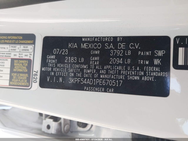 KIA Forte Gt-line 2023 3KPF54AD1PE670517 Image 9