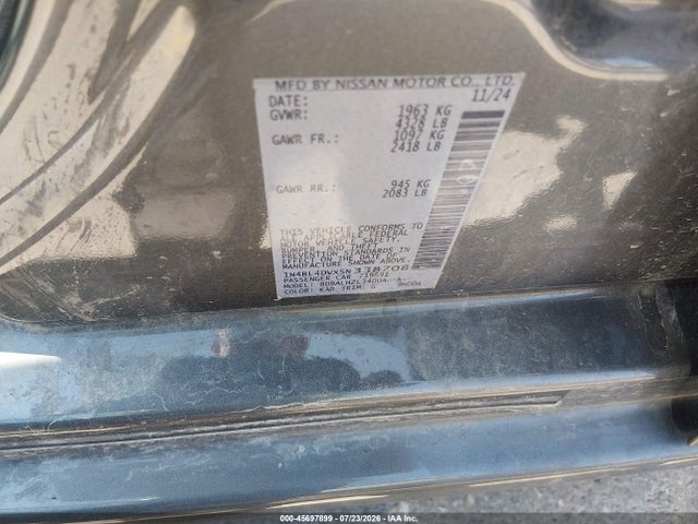 Продаж на аукціоні авто 2025 Nissan Altima Sv Fwd, vin: 1N4BL4DVXSN338708, номер лоту: 45697899