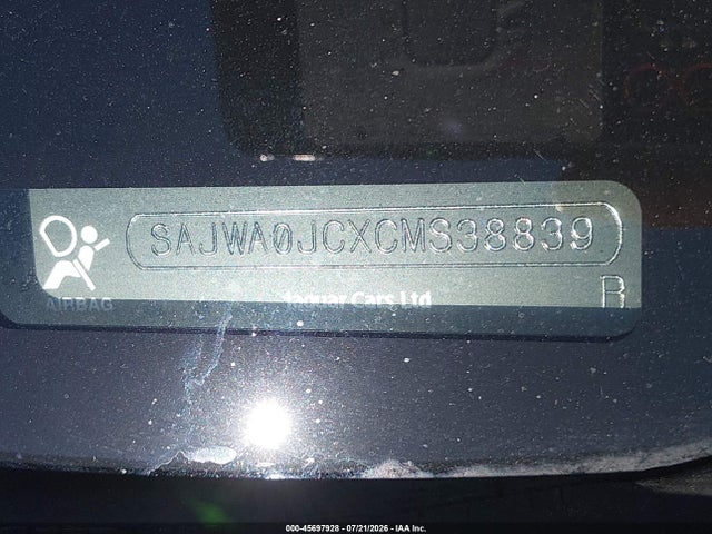 45697928 :رقم المزاد ، SAJWA0JCXCMS38839 vin ، 2012 Jaguar Xf Xfr مزاد بيع