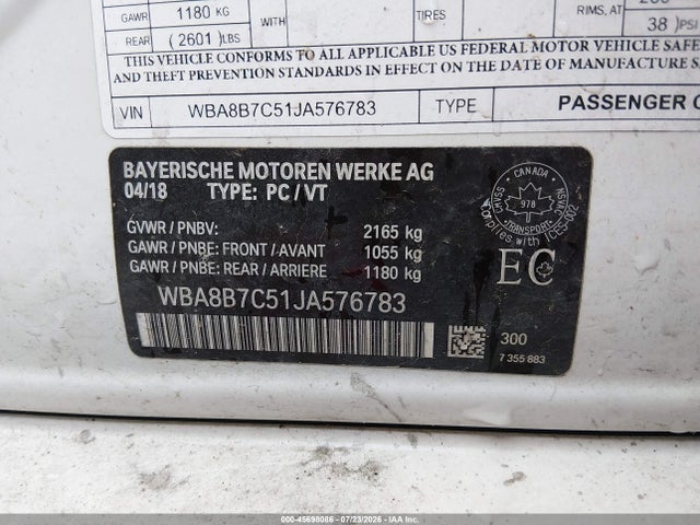 Продаж на аукціоні авто 2018 Bmw 340i Xdrive, vin: WBA8B7C51JA576783, номер лоту: 45698086