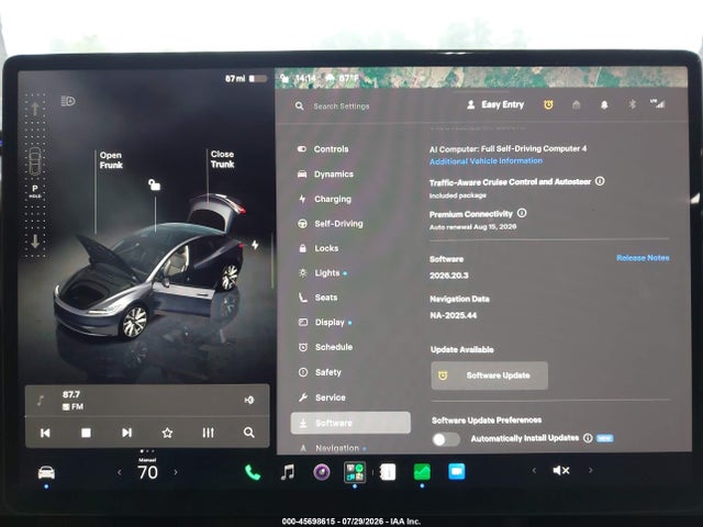 45698615 :رقم المزاد ، 5YJ3E1EB4RF809675 vin ، 2024 Tesla Model 3 Long Range Dual Motor All-wheel Drive مزاد بيع
