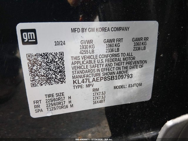 KL47LAEP8SB109793 Buick Envista Preferred Fwd