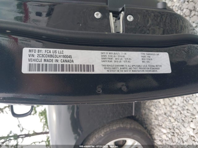 Dodge Charger Sxt Rwd 2020 2C3CDXBG3LH190045 Image 9