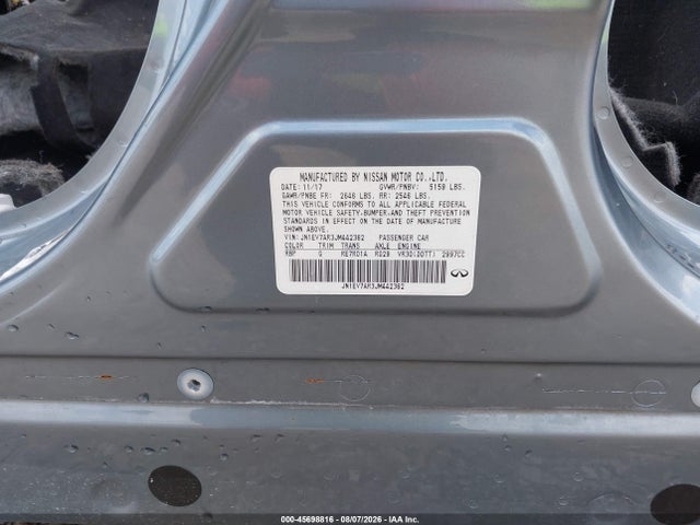 45698816 :رقم المزاد ، JN1EV7AR3JM442362 vin ، 2018 Infiniti Q50 3.0t Luxe مزاد بيع