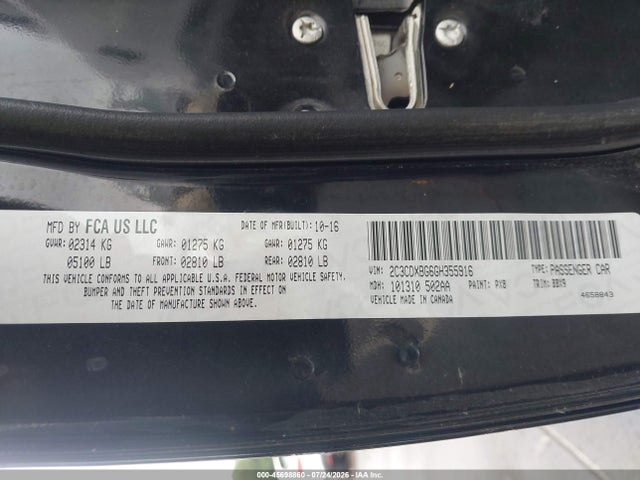 2016 Dodge Charger Se მანქანა იყიდება აუქციონზე, vin: 2C3CDXBG6GH355916, აუქციონის ნომერი: 45698860