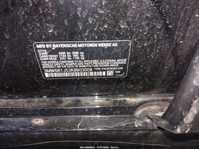 3MW5R1J53K8B03009 BMW 330I