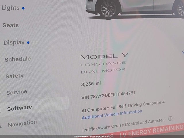 Продаж на аукціоні авто 2026 Tesla Model Y All-wheel Drive/long Range Launch Series/premium All-wheel Drive, vin: 7SAYGDEE5TF454781, номер лоту: 45698900