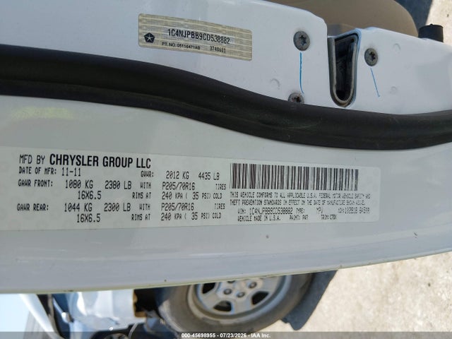 45698955 :رقم المزاد ، 1C4NJPBB9CD538882 vin ، 2012 Jeep Patriot Sport مزاد بيع