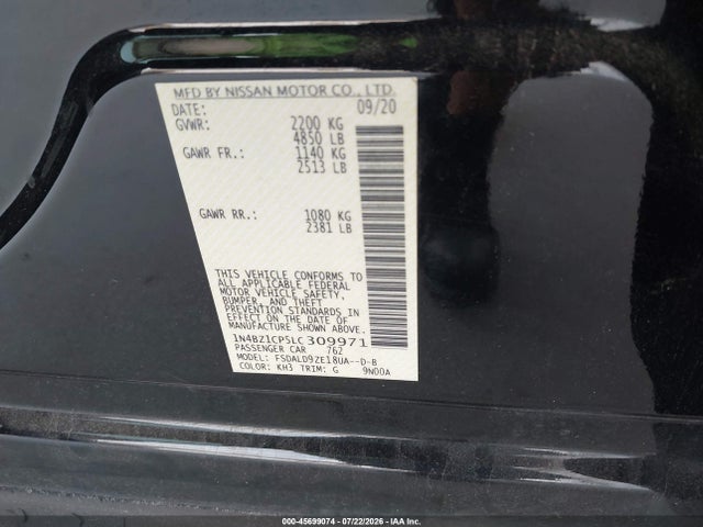 1N4BZ1CP5LC309971 Nissan Leaf Sv Plus 62 Kwh