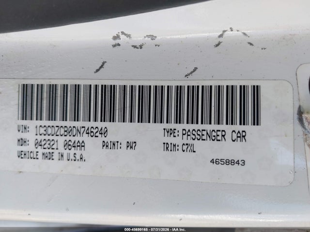 45699165 :رقم المزاد ، 1C3CDZCB0DN746240 vin ، 2013 Dodge Avenger Sxt مزاد بيع
