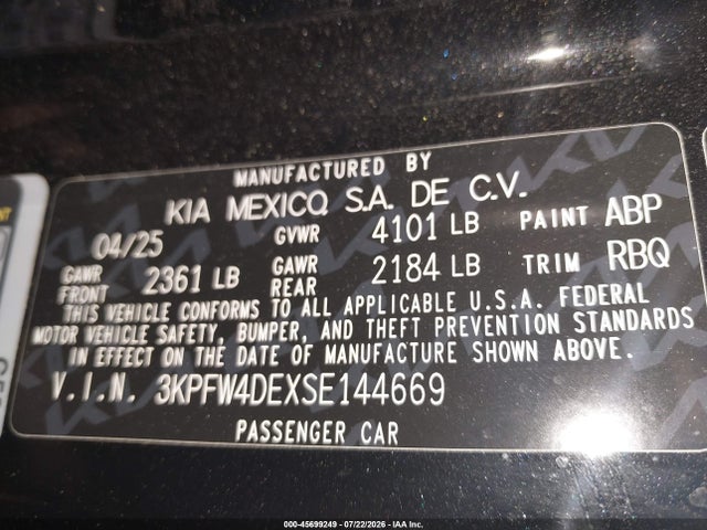 KIA K4 Gt-line 2025 3KPFW4DEXSE144669 Image 9
