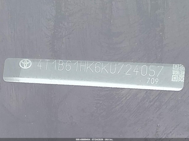 4T1B61HK6KU724057 Toyota CAMRY XSE