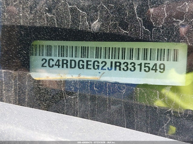 45699470 :رقم المزاد ، 2C4RDGEG2JR331549 vin ، 2018 Dodge Grand Caravan Gt مزاد بيع