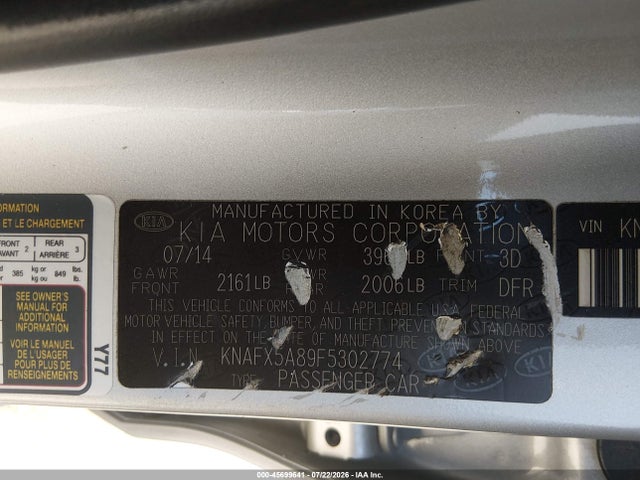 KIA FORTE EX 2015 KNAFX5A89F5302774 Image 9