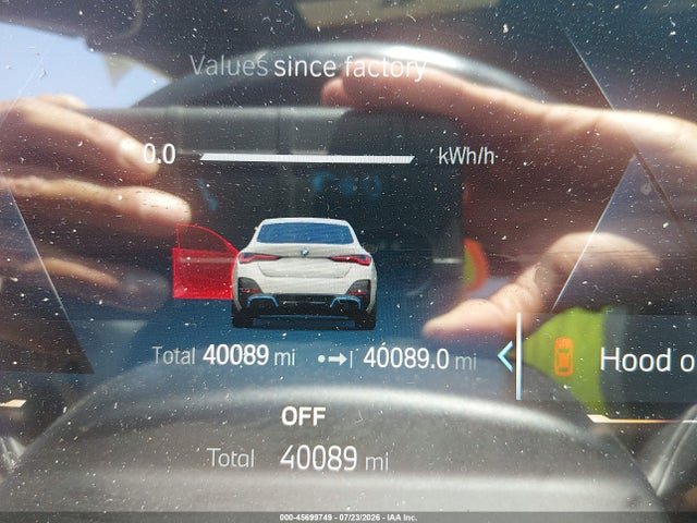 2023 Bmw I4 Edrive40 მანქანა იყიდება აუქციონზე, vin: WBY73AW0XPFR08075, აუქციონის ნომერი: 45699749