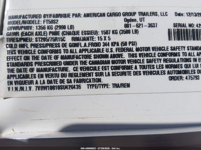 American Cargo Grp Inc Unknown 2025 7V0W10810SU426436 Image 9