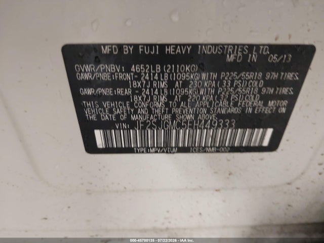 Subaru Forester 2.0xt Touring 2014 JF2SJGMC5EH449333 Image 9