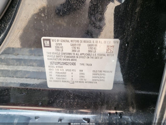 3GTU2PEJ3HG212436 GMC Sierra 1500 Denali