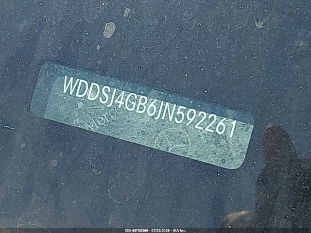 45700366 :رقم المزاد ، WDDSJ4GB6JN592261 vin ، 2018 Mercedes-benz Cla 250 4matic مزاد بيع