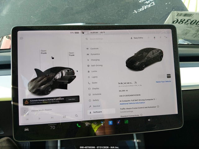 Aukcja sprzedaży 2019 Tesla Model 3 Long Range/mid Range/standard Range/standard Range Plus, vin: 5YJ3E1EA8KF413035, numer aukcji: 45700386